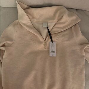 Varley Cream Half Zip Large